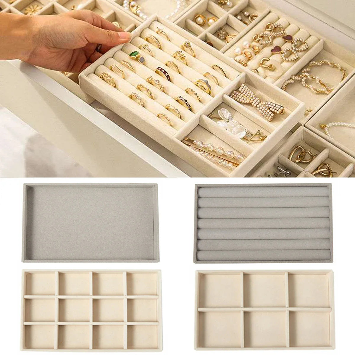 Velvet Jewellery Display Tray