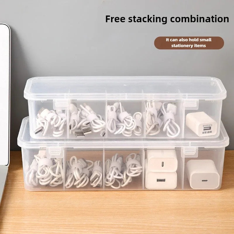 Transparent Data Cable Organizer Case