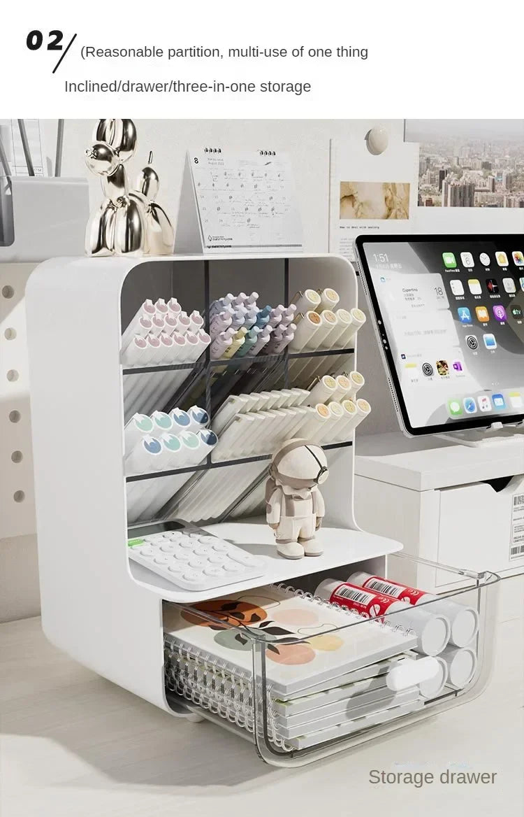 Slanted Pen & Stationery Holder