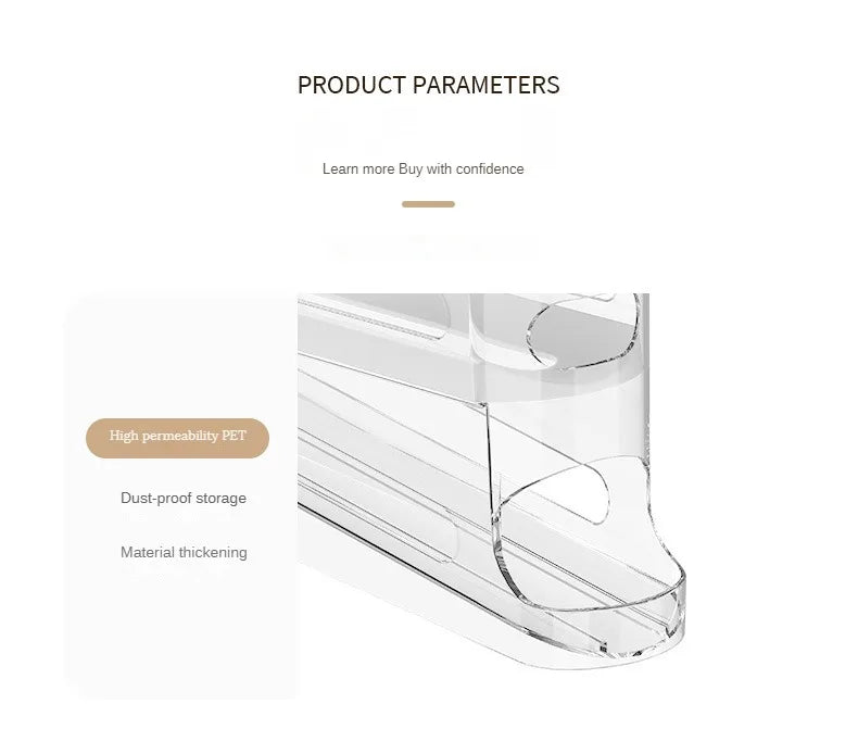 Bilayer Rolling Egg Storage Box