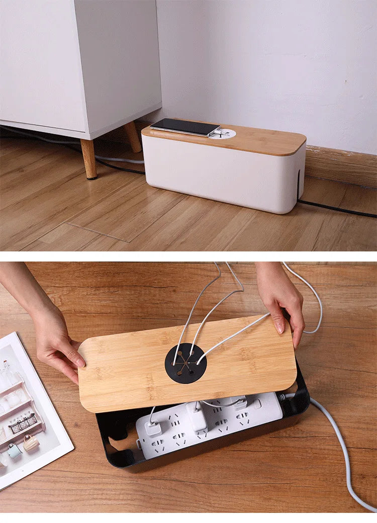Wooden Cable Storage Box