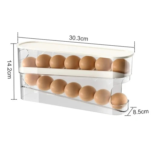 Bilayer Rolling Egg Storage Box
