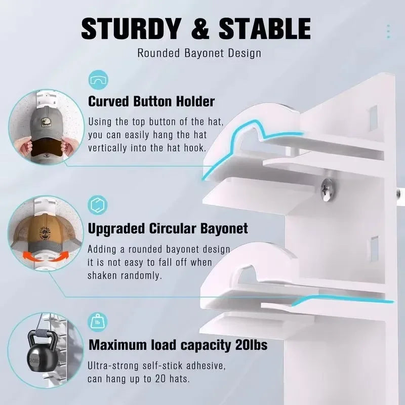 Wall-Mounted Cap & Hat Rack