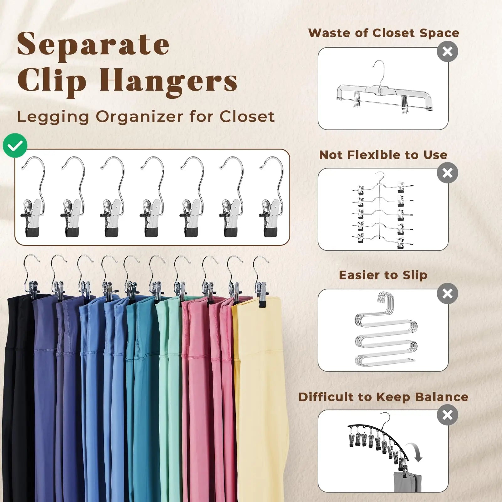 Stainless Steel Clothespins with Hooks