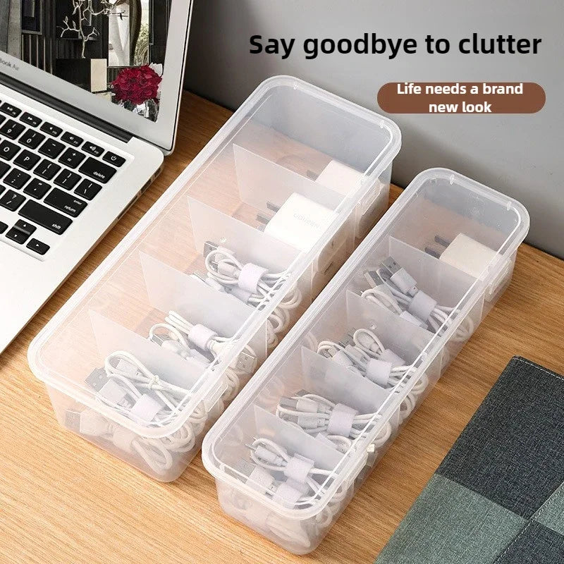 Transparent Data Cable Organizer Case