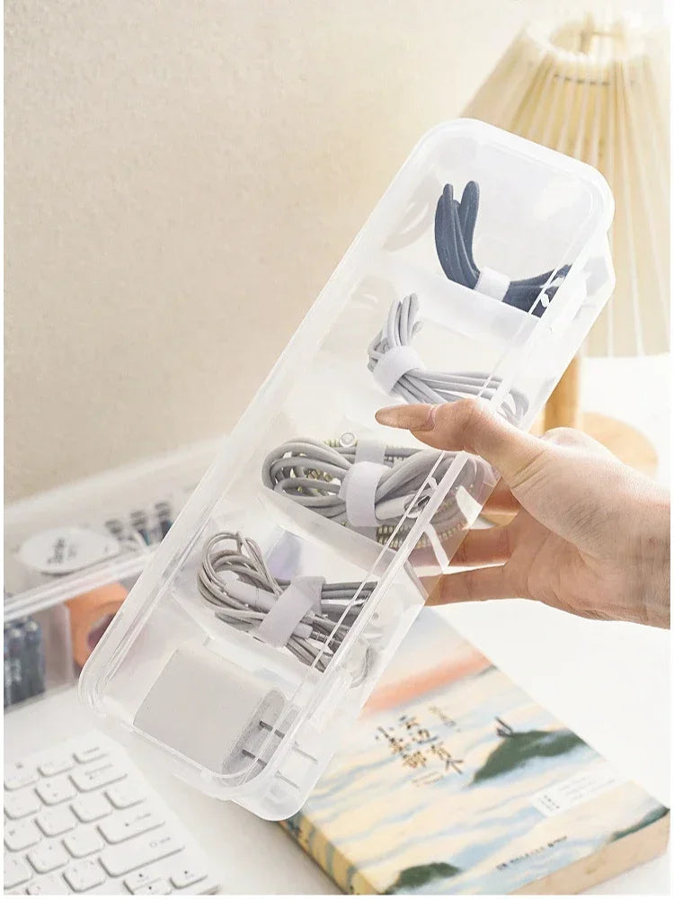 Transparent Data Cable Organizer Case