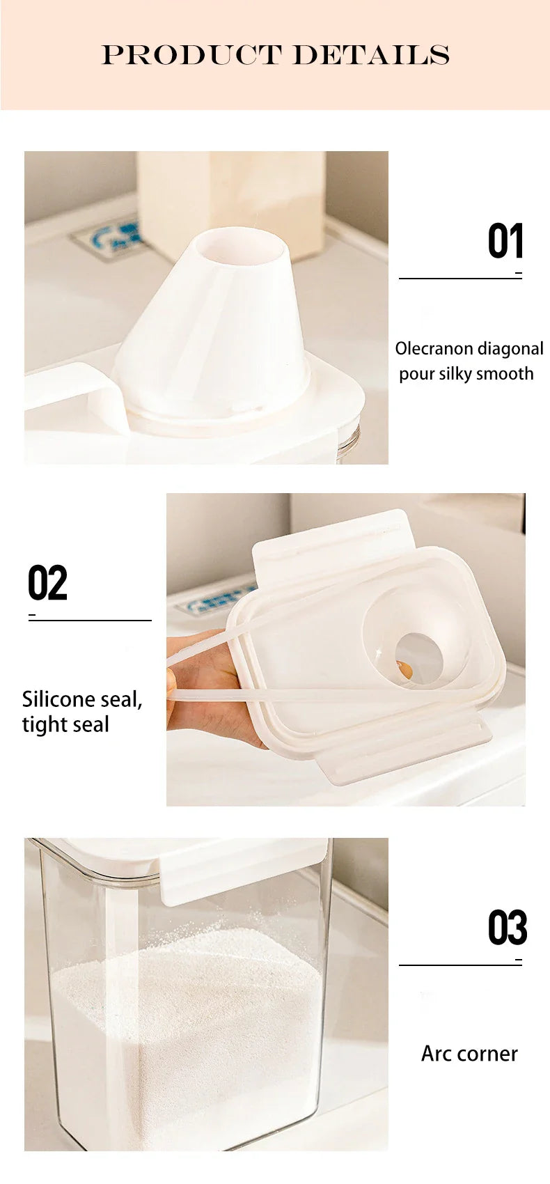Laundry Detergent Powder Storage Box