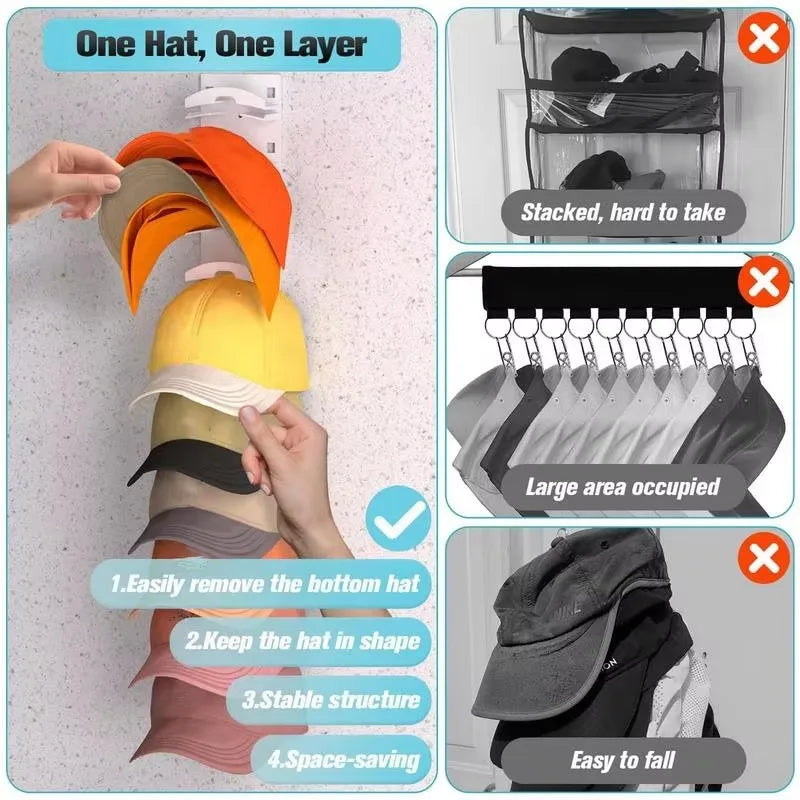 Wall-Mounted Cap & Hat Rack